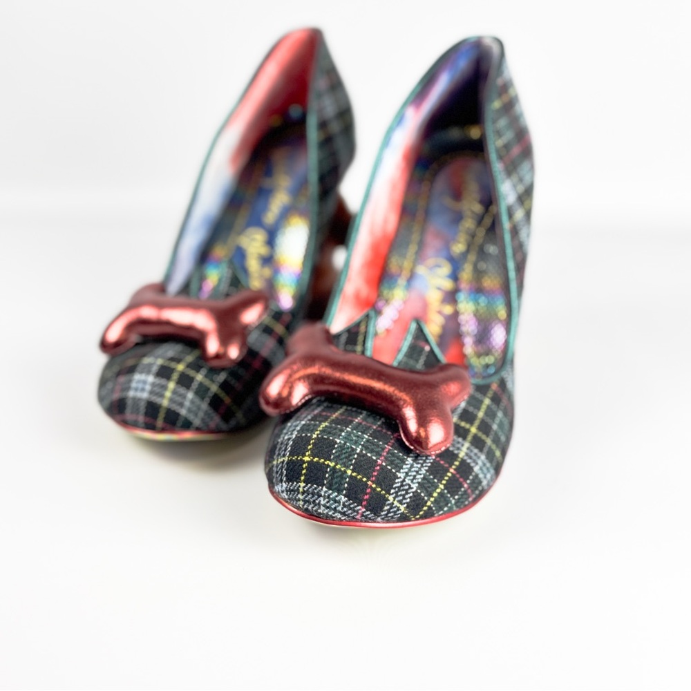 Irregular Choice “It’s All Pawsible” 4629-03D Dog Heel Plaid Pumps – Size 38/39 - Picture 4 of 7